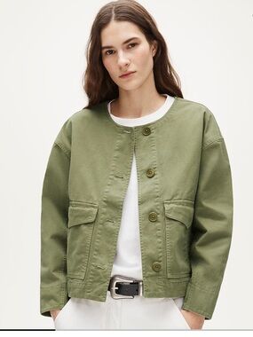 J. Crew Collarless Utility Jacket
